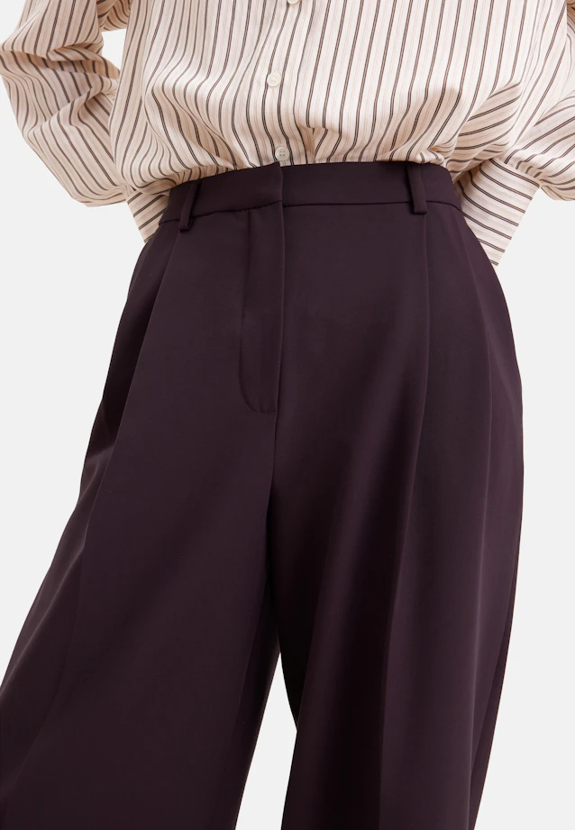 Pleated Wool Blend Trousers in Rot |  Seidensticker Onlineshop
