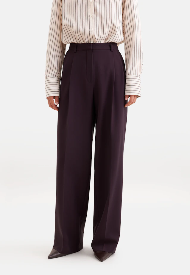 Pleated Wool Blend Trousers in Rot |  Seidensticker Onlineshop