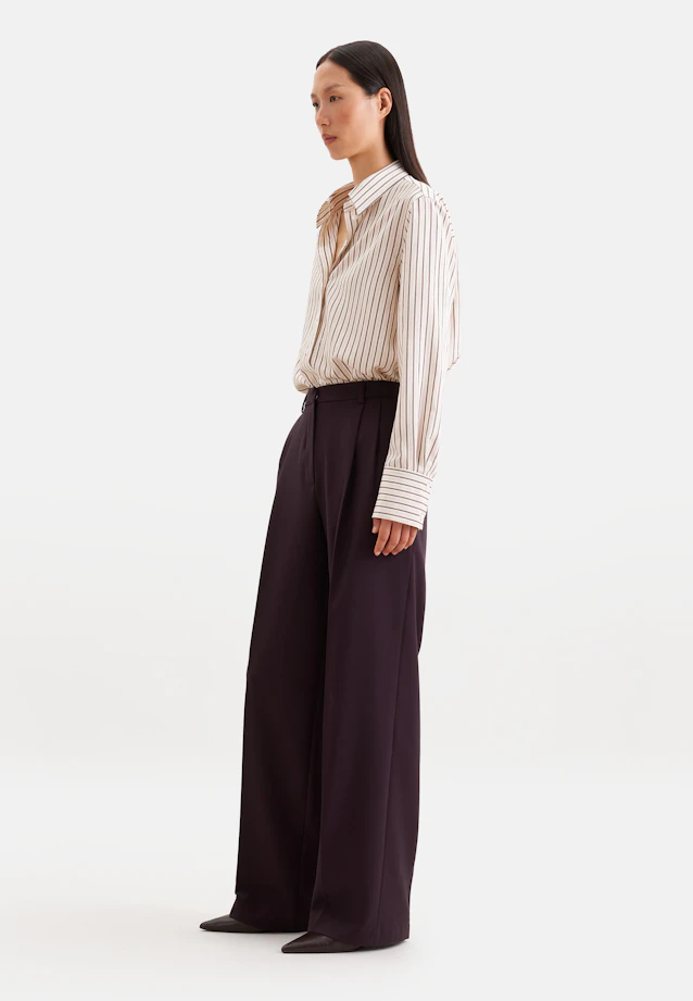 Pleated Wool Blend Trousers in Rot |  Seidensticker Onlineshop
