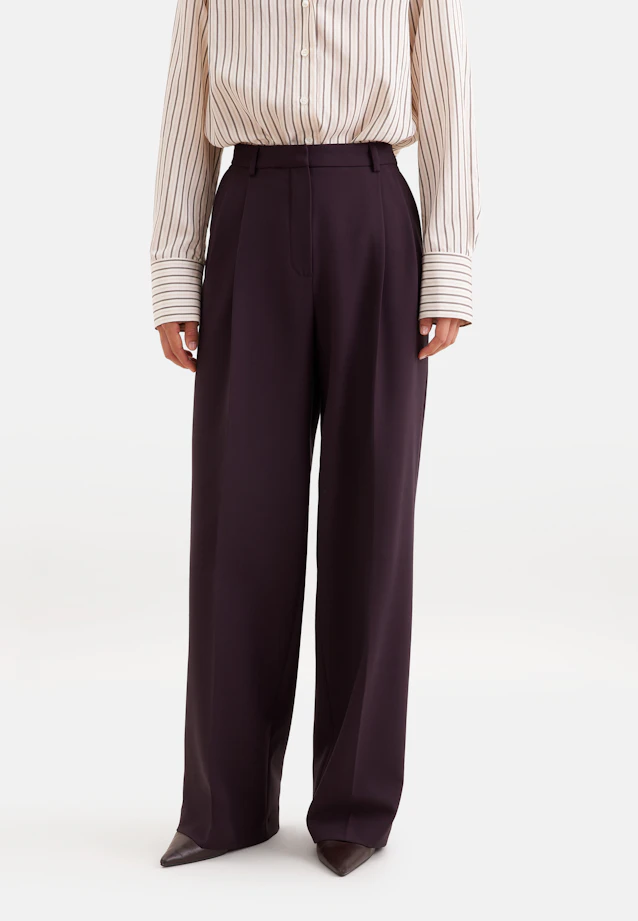 Pleated Wool Blend Trousers in Rot |  Seidensticker Onlineshop