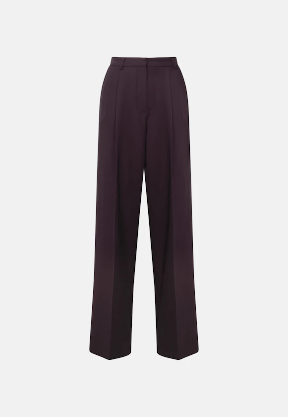 Pleated Wool Blend Trousers in Rot |  Seidensticker Onlineshop