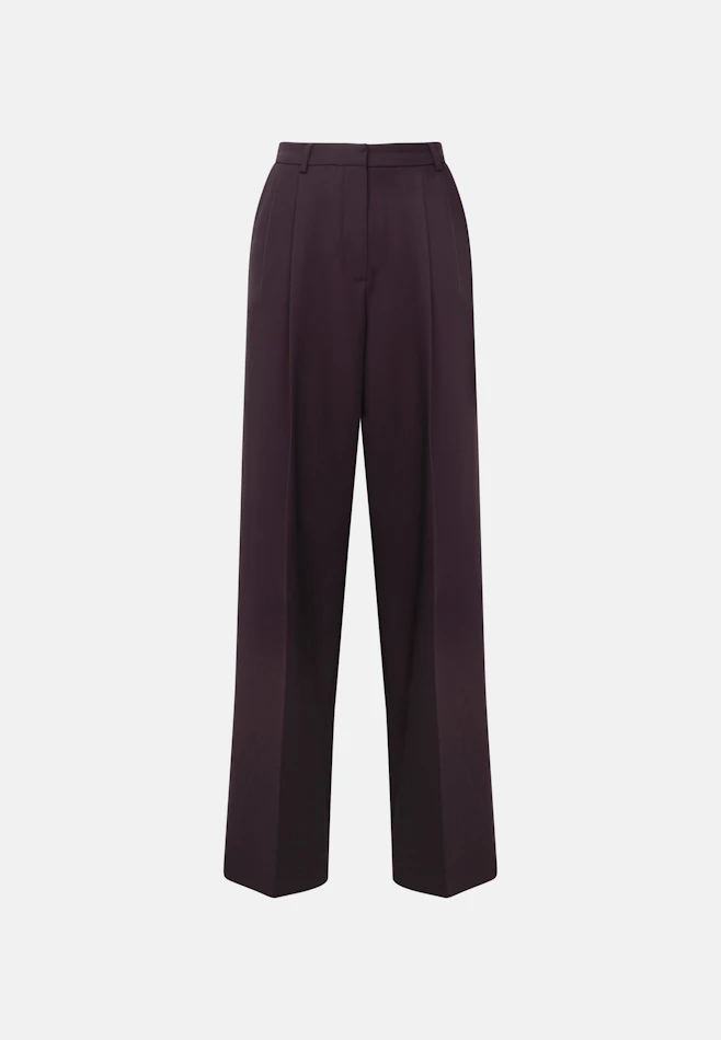 Pleated Wool Blend Trousers in Rot | Seidensticker online shop