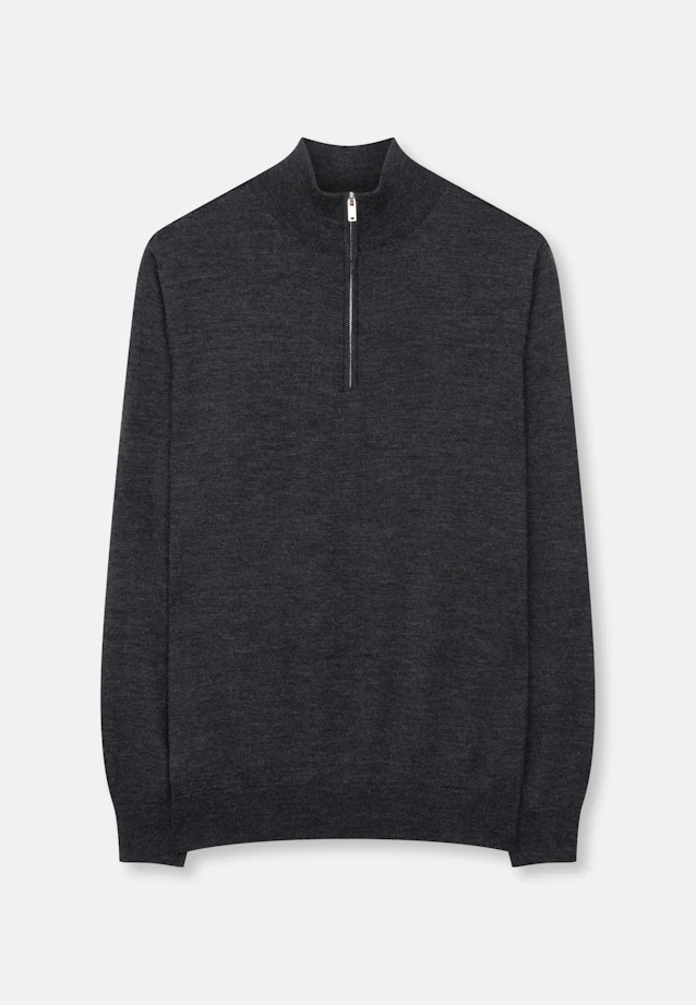 Regular Quarter Zip Uni in Grau |  Seidensticker Onlineshop