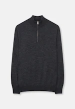 Regular Quarter Zip Uni in Grau |  Seidensticker Onlineshop
