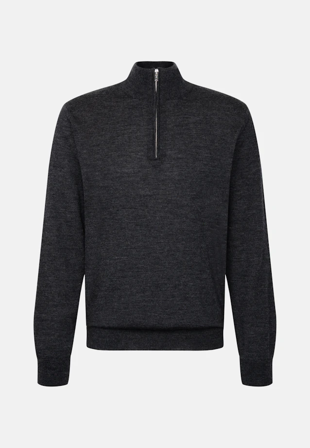 Regular Quarter Zip Uni in Grau |  Seidensticker Onlineshop