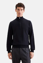 Regular Quarter Zip Uni in Dunkelblau |  Seidensticker Onlineshop