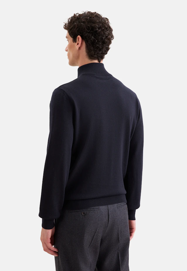 Quarter Zip Uni in Dunkelblau |  Seidensticker Onlineshop