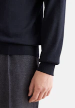 Regular Quarter Zip Uni in Bleu Foncé |  Seidensticker Onlineshop