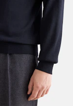 Regular Quarter Zip Uni in Dunkelblau |  Seidensticker Onlineshop