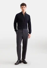 Regular Quarter Zip Uni in Dunkelblau |  Seidensticker Onlineshop