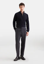 Regular Quarter Zip Uni in Dunkelblau |  Seidensticker Onlineshop