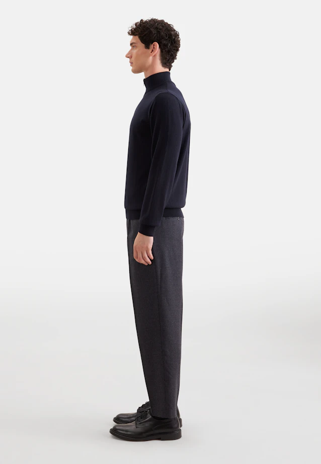 Quarter Zip Uni in Dunkelblau |  Seidensticker Onlineshop