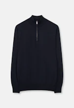 Regular Quarter Zip Uni in Dunkelblau |  Seidensticker Onlineshop