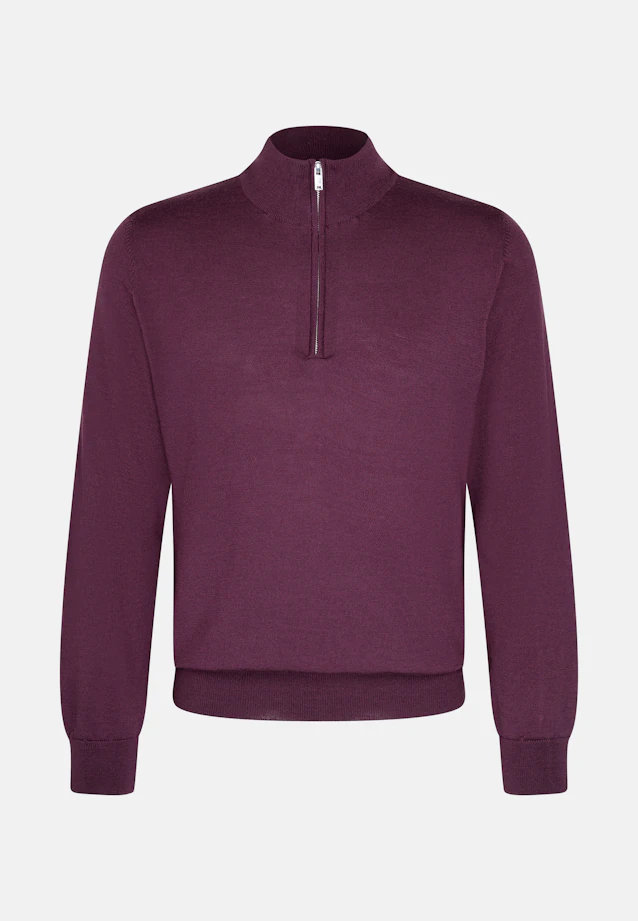Regular Quarter Zip Uni in Rosa |  Seidensticker Onlineshop