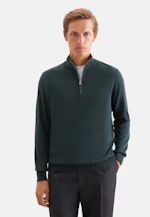 Quarter Zip Uni in Grün |  Seidensticker Onlineshop