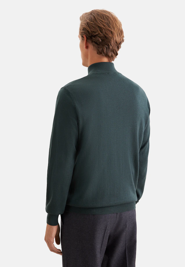 Quarter Zip Uni in Grün |  Seidensticker Onlineshop