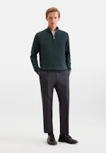 Quarter Zip Uni in Grün |  Seidensticker Onlineshop