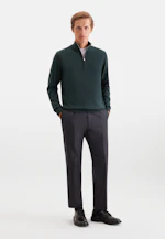 Regular Quarter Zip Uni in Vert |  Seidensticker Onlineshop