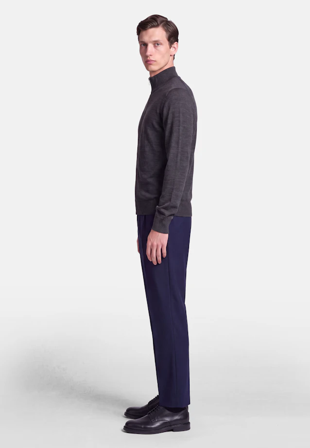 Regular Cardigan Uni in Grau |  Seidensticker Onlineshop