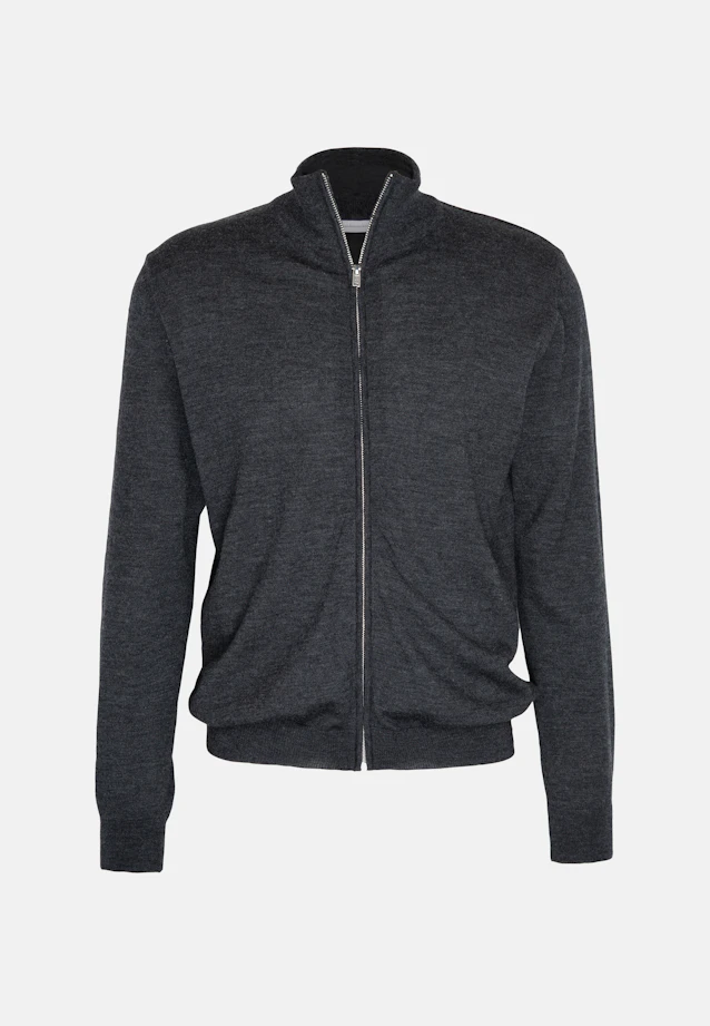 Regular Cardigan Uni in Grau |  Seidensticker Onlineshop