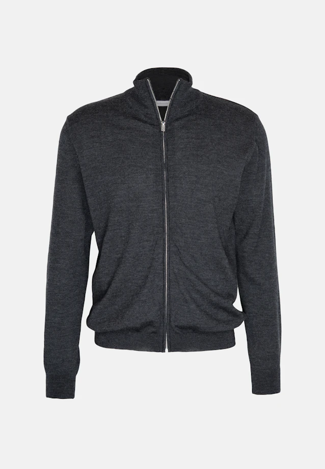 Regular Cardigan Uni in Grau |  Seidensticker Onlineshop