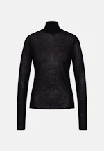 Feinstrick Rollkragenpullover aus Wolle und Seide in Schwarz |  Seidensticker Onlineshop