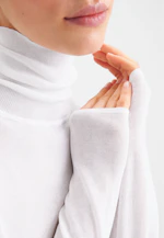 Feinstrick Rollkragenpullover aus Wolle und Seide in Weiß |  Seidensticker Onlineshop
