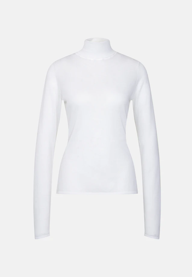 Feinstrick Rollkragenpullover aus Wolle und Seide in Weiß |  Seidensticker Onlineshop
