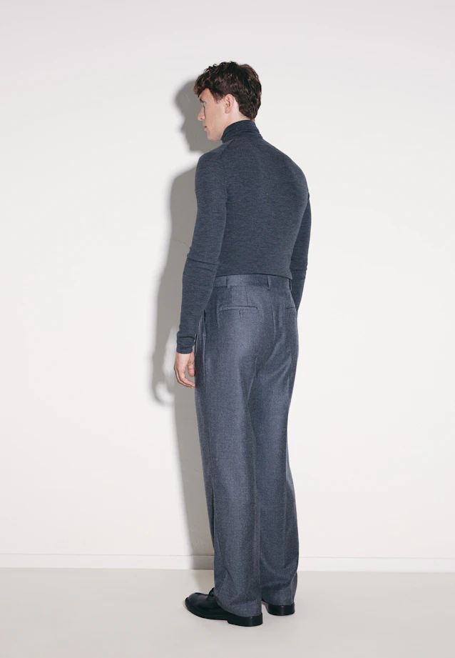 Turtleneck Pullover Uni in Grey Mélange |  Seidensticker Onlineshop