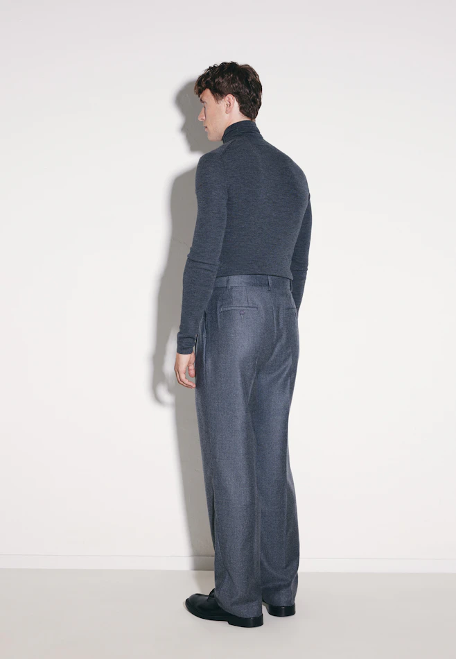 Turtleneck Pullover Uni in Grey Mélange | Seidensticker online shop