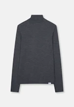 Turtleneck Pullover Uni in Grey Mélange |  Seidensticker Onlineshop