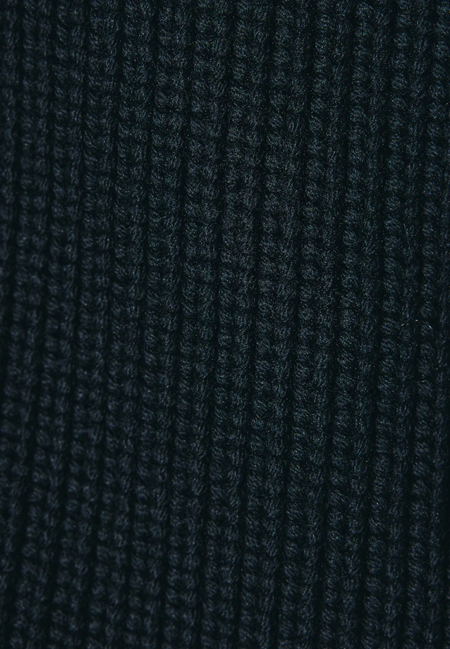 Stand Up Collar Knitted jacket Uni in Schwarz |  Seidensticker Onlineshop