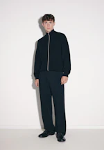 Stand Up Collar Knitted jacket Uni in Schwarz |  Seidensticker Onlineshop