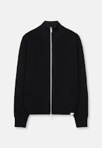 Regular Strick-Jacke Uni in Schwarz |  Seidensticker Onlineshop