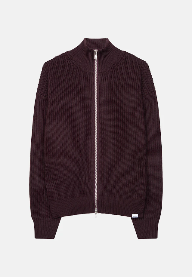 Regular Strick-Jacke Uni in Rot |  Seidensticker Onlineshop