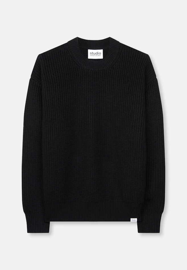 Regular Pullover Uni in Schwarz | Seidensticker Onlineshop