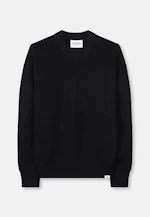 Round neck Pullover Uni in Schwarz |  Seidensticker Onlineshop