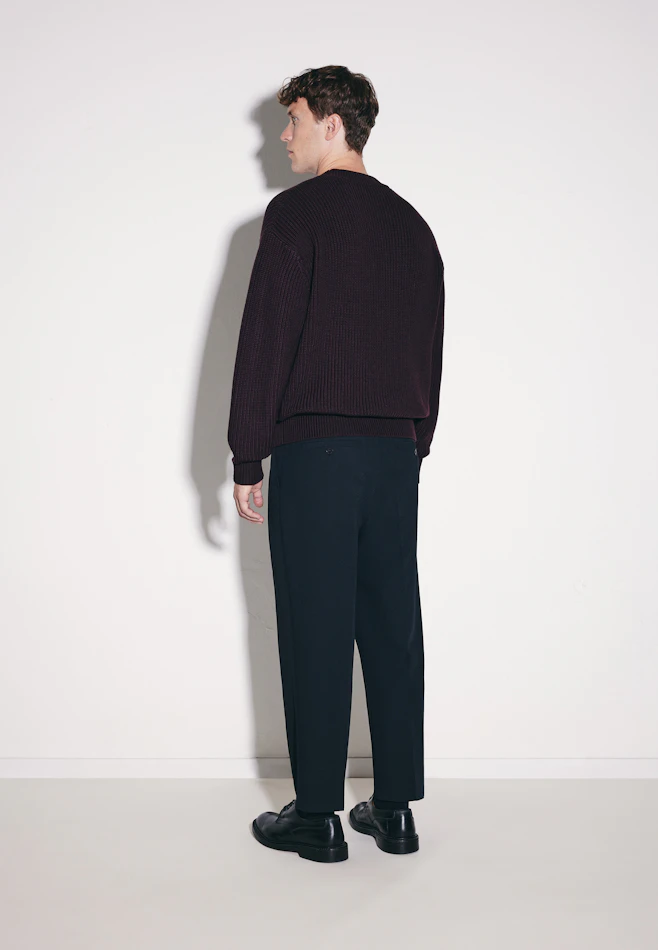 Round neck Pullover Uni in Rot | Seidensticker online shop
