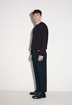 Round neck Pullover Uni in Rot |  Seidensticker Onlineshop