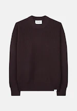 Round neck Pullover Uni in Rot |  Seidensticker Onlineshop