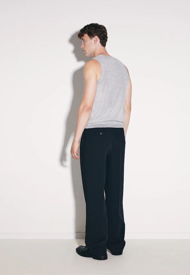 Regular Knitted Tank Top Uni in Silver | Seidensticker online shop