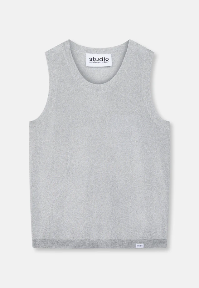 Regular Knitted Tank Top Uni in Silver |  Seidensticker Onlineshop