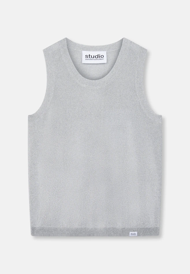Regular Strick Tank Top Uni in Silver | Seidensticker Onlineshop