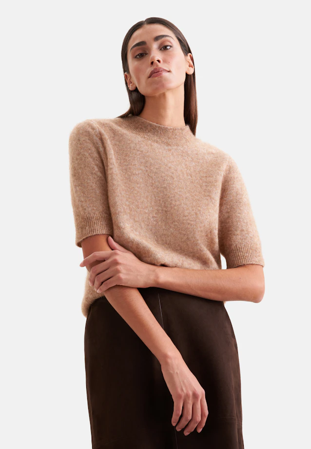 Strickshirt aus Mohair Mix in Braun |  Seidensticker Onlineshop