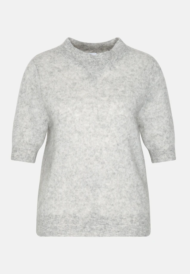 Lightweight knitted shirt made of wool and silk, striped blue in Grey |  Seidensticker Onlineshop