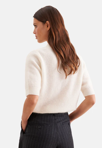 Chemise légère tricotée en laine et soie, rayée bleu in Ecru |  Seidensticker Onlineshop