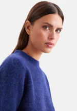 Chemise légère tricotée en laine et soie, rayée bleu in Bleu Moyen |  Seidensticker Onlineshop