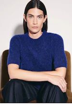 Strickshirt aus Mohair Mix in Mittelblau |  Seidensticker Onlineshop