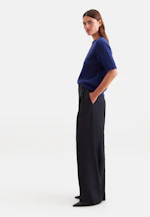 Chemise légère tricotée en laine et soie, rayée bleu in Bleu Moyen |  Seidensticker Onlineshop