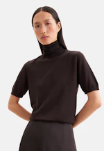 Feinstrick Rollkragenpullover Halbarm aus Wolle mit Seide in Braun |  Seidensticker Onlineshop